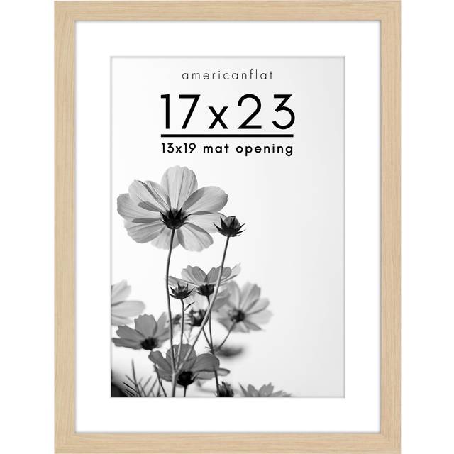Americanflat 17x23 Picture Frame with Polished Plexiglass - Use as 13x19 Frame with Mat or 17x23 Frame Without Mat - Hudson Collection - Wide Photo Fr