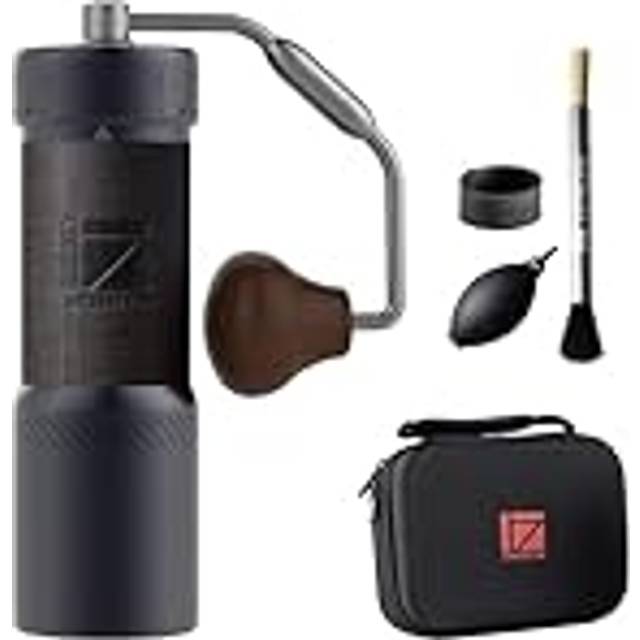 1Zpresso J-Ultra Manual Coffee Grinder Iron Gray, Conical Burr, Foldable Handle, 40g Magnet Catch Cup, Numerical Adjustable Finely Setting