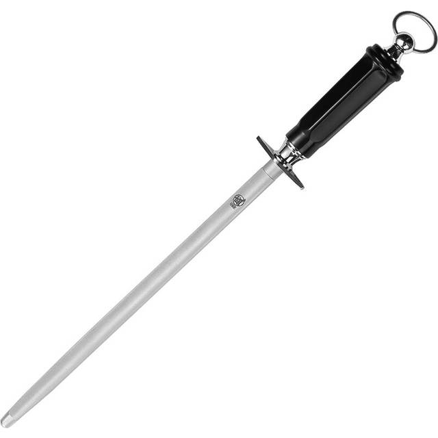 10 inch Professional High Carbon Round Honing Steel, Knife Sharpening Steel Honing Rod, Japanese Kitchen Steel Knife Sharpener (ABS Handle & Powerful