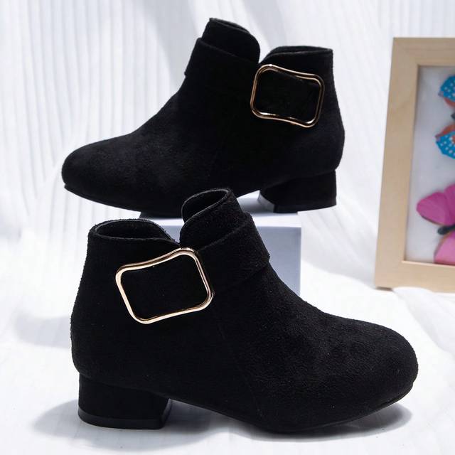 SHEIN Comfortable Non-Slip Ankle Boots For Girls - Perfect For Indoor And Outdoor Travel In Fall And Winter