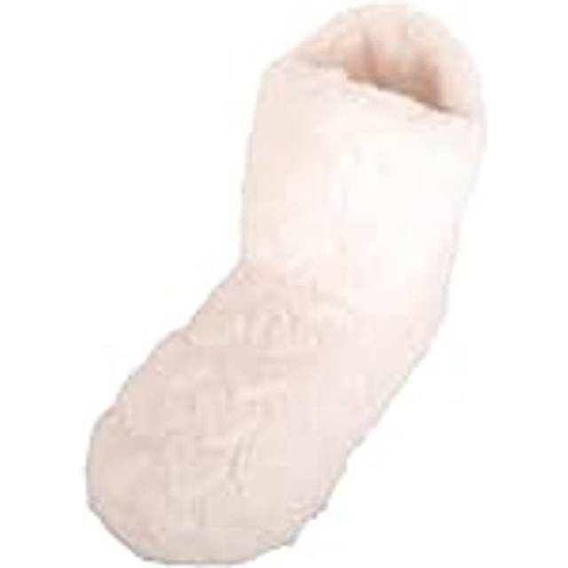 Womens Easy Slip On Fluffy Faux Fur Winter Slipper Boots Booties - Cream - 6