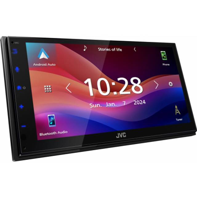 JVC KW-M593BT, bilstereo med CarPlay, Android Auto och 2+1 par lågnivå