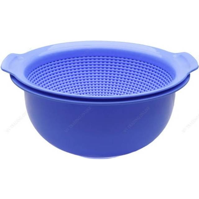 MV Trading K810BL 2in1 Washing Vegetables Basin with Stainer Basket  12Inches  6Quarts