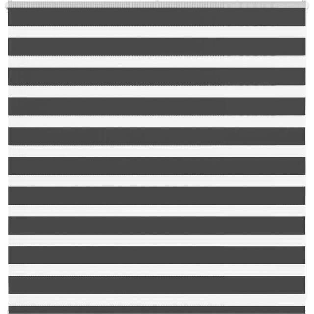 vidaXL Zebra Blind Black 140x100 cm Fabric Width 135.9 cm Polyester