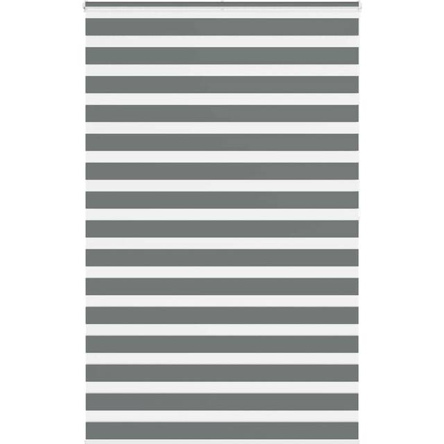 Rullgardin zebra mörkgrå 145x200 cm tyg bredd 140,9cm polyester