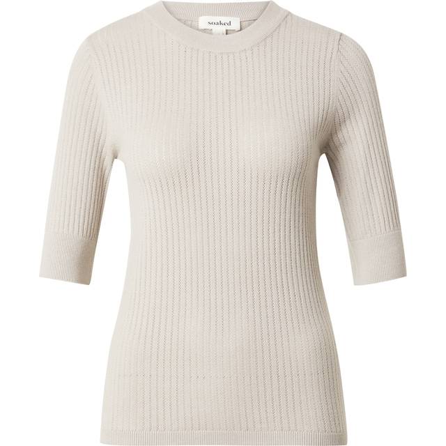 Soaked In Luxury Spina Rib Knit Jumper, Grey