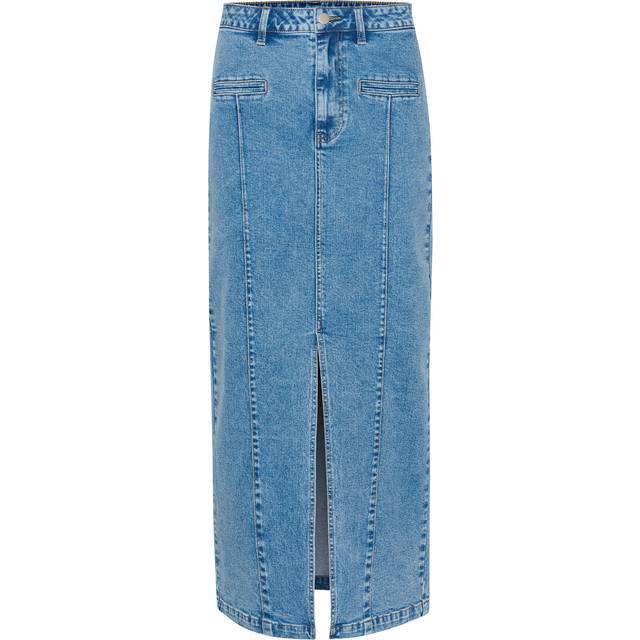 Kaffe Kathroa Denim Skirt Dam Maxikjolar Stl. 46 - Från Magasin - Medium Blue Denim (46)
