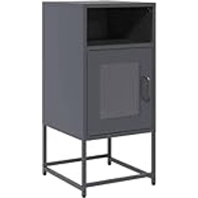 vidaXL Bedside Cabinet Anthracite 36x39x78 cm Cold-rolled Steel