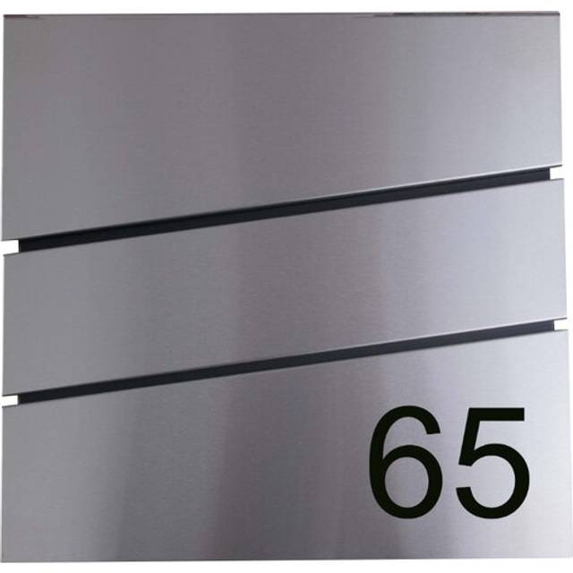 Maylin Locking Wall Mounted Letter Box - Silver (Large)