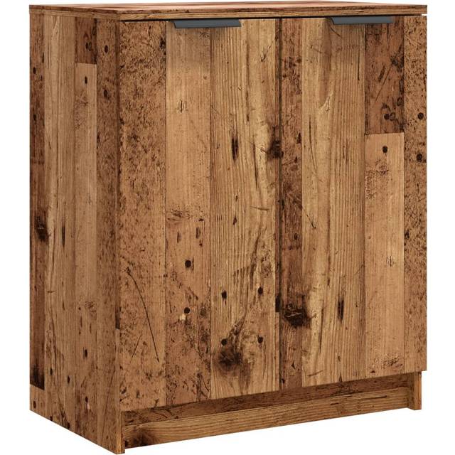 Shoe Cabinet Engineered Wood Hall Shoe Holder Cupboard Organiser Shelf - old wood (8)