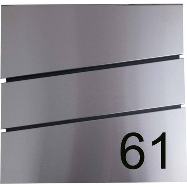 Maylin Locking Wall Mounted Letter Box - Silver (Large)