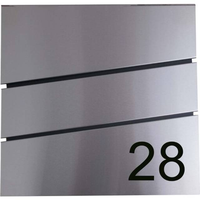 Maylin Locking Wall Mounted Letter Box - Silver (Large)