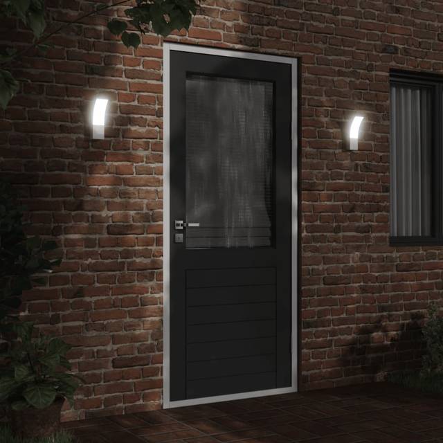 Davieon Plug-in LED Outdoor Wall Lights - White (23cm H X 7cm W X 4.5cm D)
