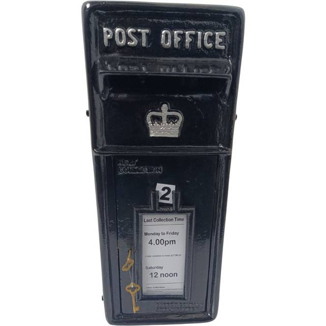 Ivanhoe Metal Wall Mounted Post Box - Black
