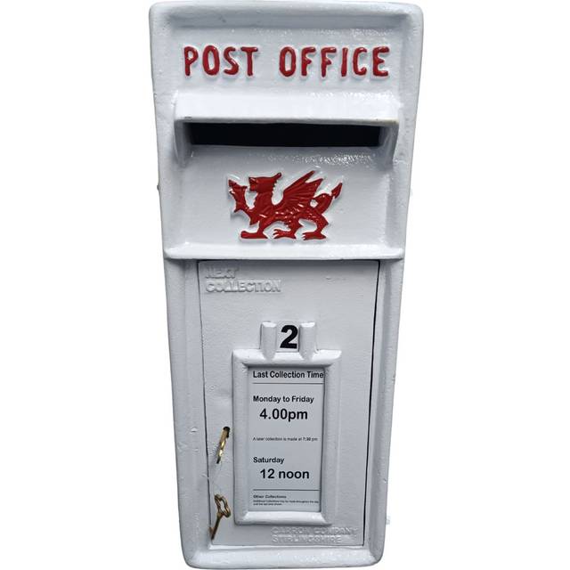Thiam Metal Wall Mounted Post Box - White