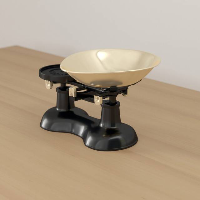 Mechanical Kitchen Scale - Brass (19cm H X 31.5cm W)