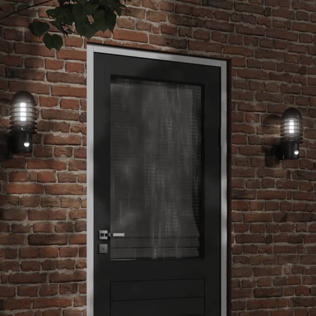 Davender Plug-in 1 Light Outdoor Wall Light - Black (33.5cm H X 15cm W X 15cm D)