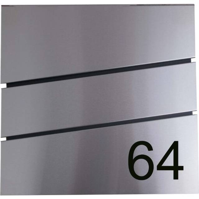 Maylin Locking Wall Mounted Letter Box - Silver (Large)