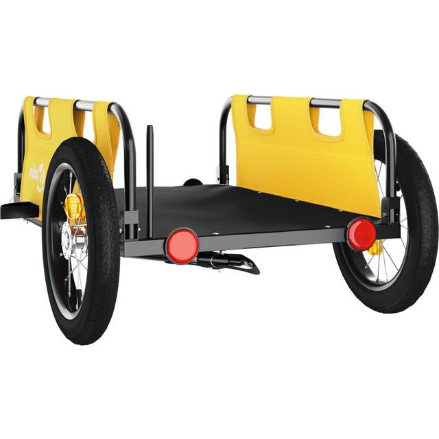 vidaXL Bike Trailer Yellow Oxford Fabric and Iron