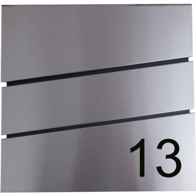Maylin Locking Wall Mounted Letter Box - Silver (Large)