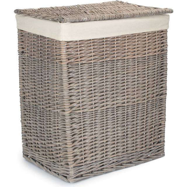 Emberlynn Wicker Free-Standing Laundry Room Organiser - Grey Wash (56cm H X 45cm W X 32cm D)