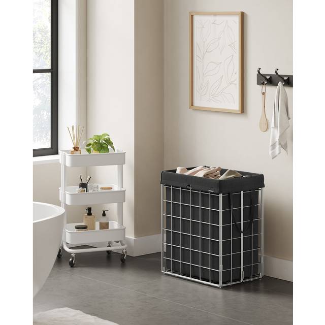 Laundry Hamper with Handles - Black (58&#34; H x 48&#34; W x 33&#34; D)