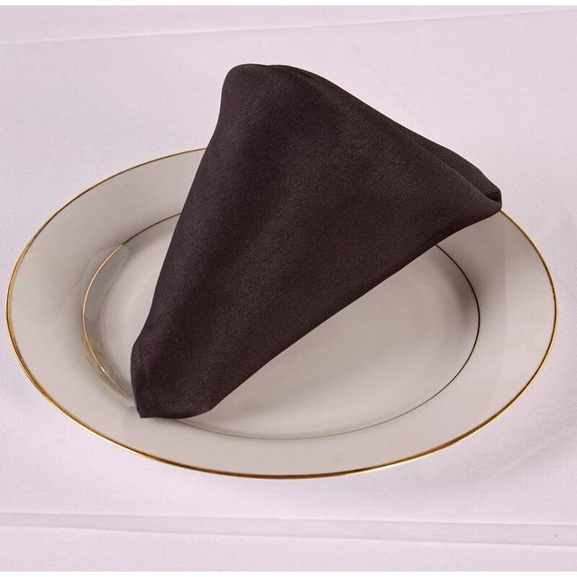 100% Polyester 200GSM Napkins Imported High Quality Material Table Ware Dinner Ware Durable Reusable 10PC - Black