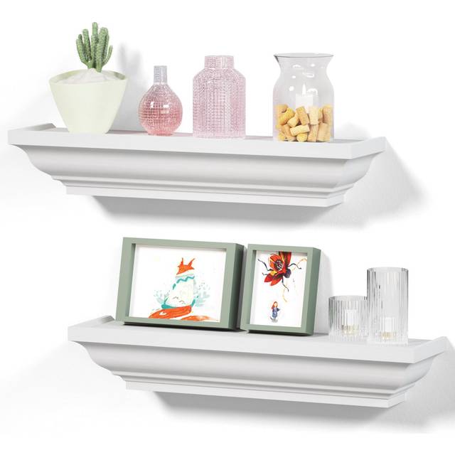 Borkholder Floating Shelf - White (19.05cm H X 109.22cm W X 25.4cm D)