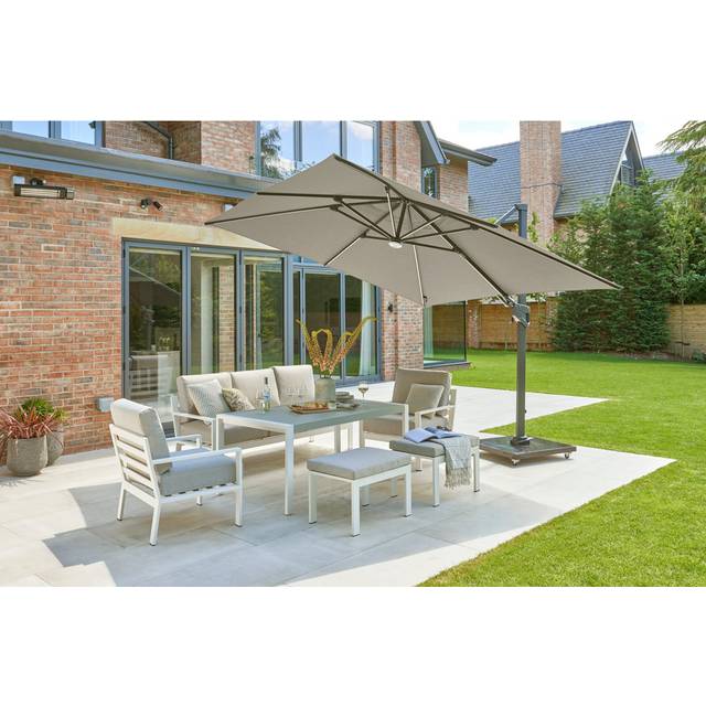 Pranet - Royce 3m Square Cantilever - Soft Grey