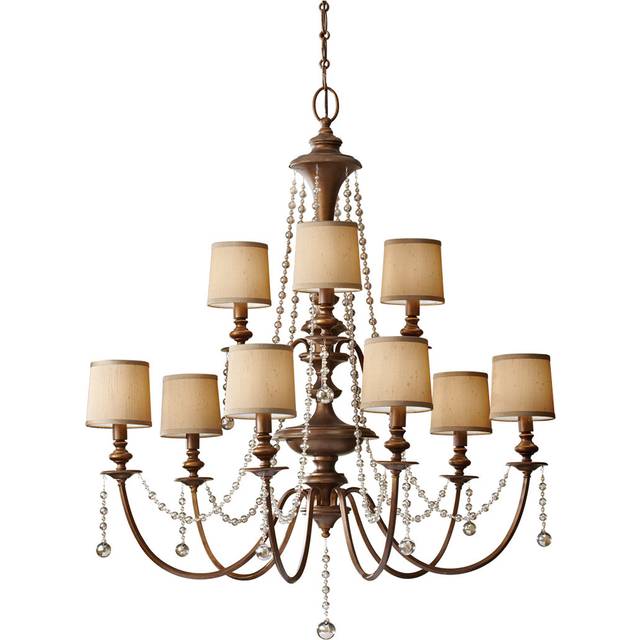 Kizer 9 -Light Shaded Chandelier (92cm H X 46cm W X 46cm D)