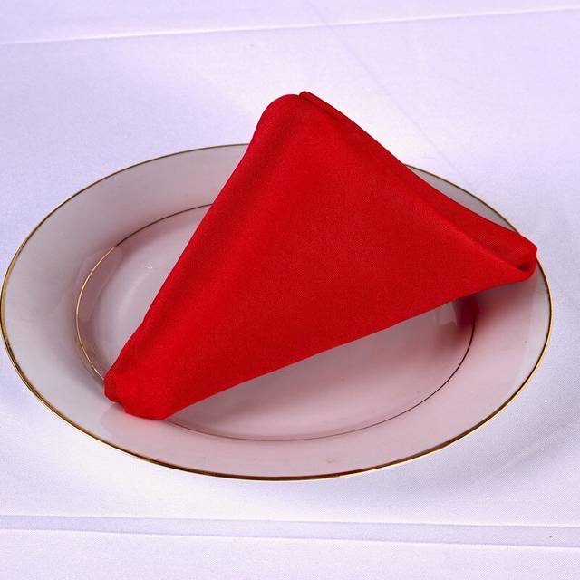100% Polyester 200GSM Napkins Imported High Quality Material Table Ware Dinner Ware Durable Reusable 10PC - Blue