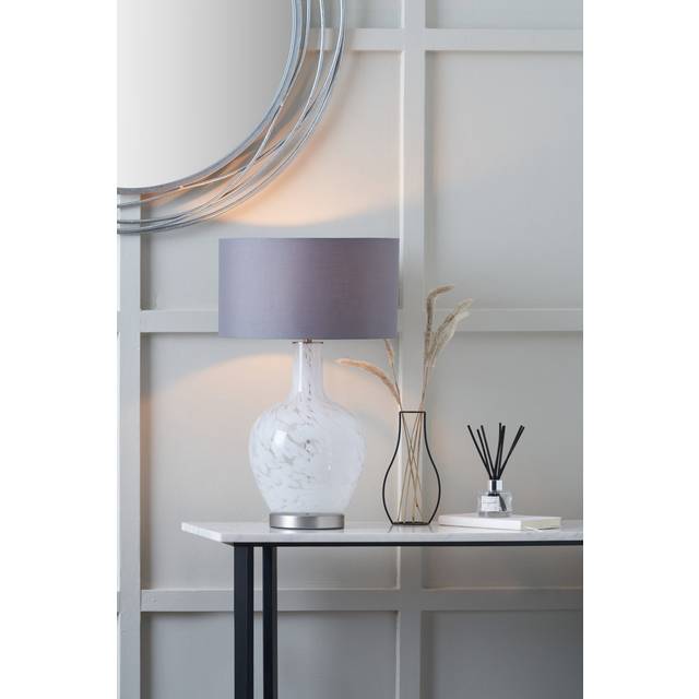 Aurora 58cm Table Lamp - White;Clear (58cm H X 36cm W X 36cm D)