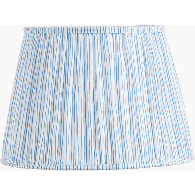Blue Stripe Mushroom Pleat Tapered Lampshade - 12 inches