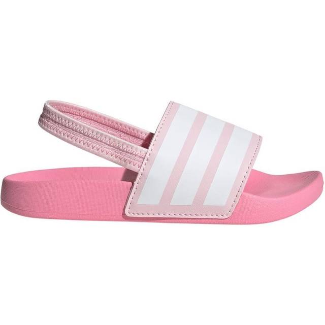 Adilette Estrap Slides Kids - Clear Pink / Cloud White / Bliss Pink - 13K