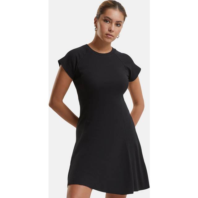 Urban Classics Ladies Ribbed Skater Dress Short dress black - XXL