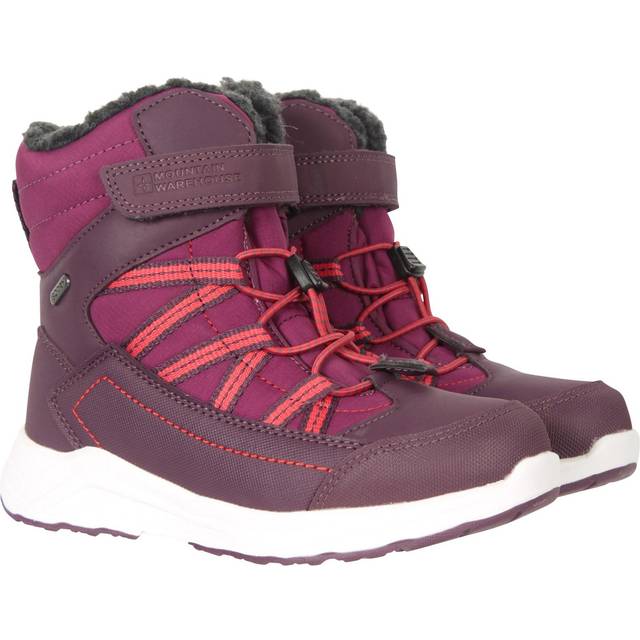 Mountain Warehouse Childrens Unisex Childrens/Kids Denver Adaptive Waterproof Snow Boots (Berry) - Size UK 9 Kids