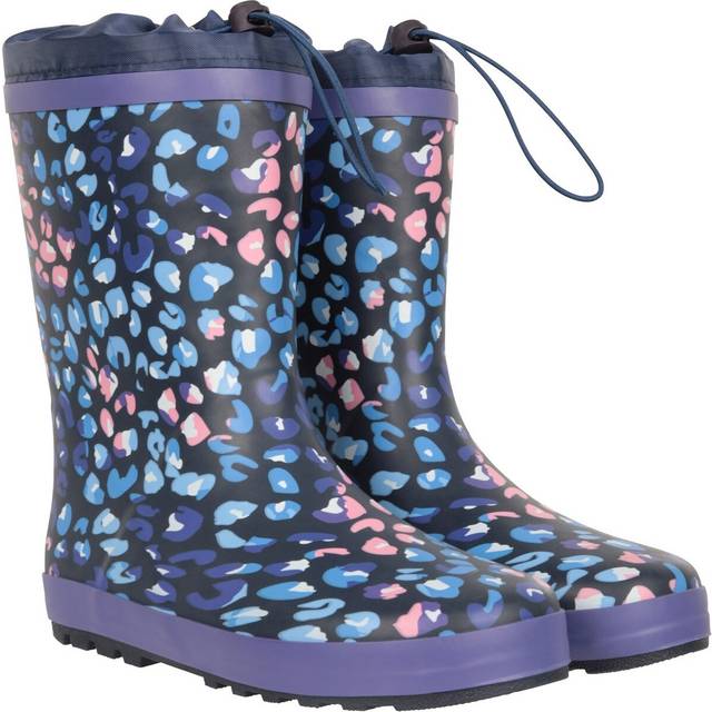 (1 UK, Purple) Mountain Warehouse Childrens/Kids Leopard Print Winter Wellington Boots