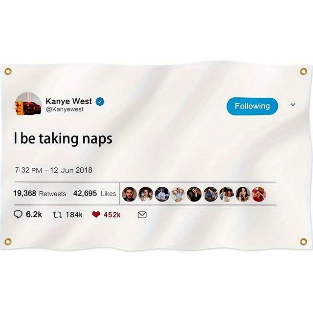 SHEIN 1pc &#34;I Be Taking Naps&#34; Tapestry Flag, Funny Tapestry For College Dorm Room, University Dormitory, Hip Hop Wall Decor Gifts Birthday Graduation