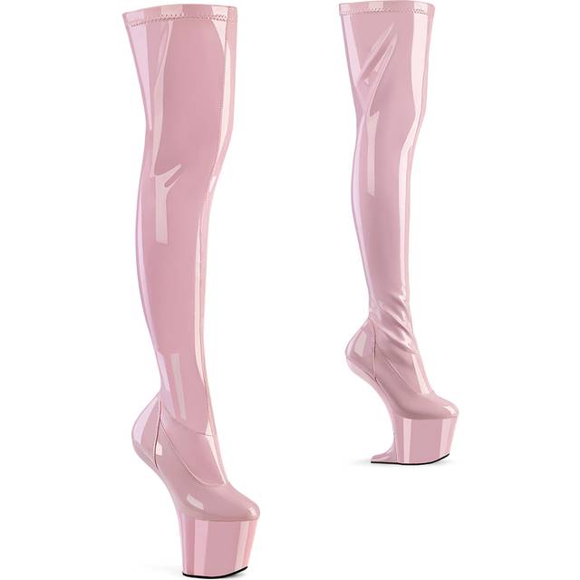 (UK 6/EU 39/US 9) Pleaser  Boots CRAZE-3000 B. Pink Str. Pat/B. Pink