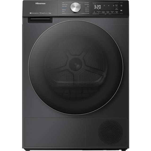 HISENSE 5S Series DH5S102BB WiFi-enabled 10 kg Heat Pump Tumble Dryer - Black, Black