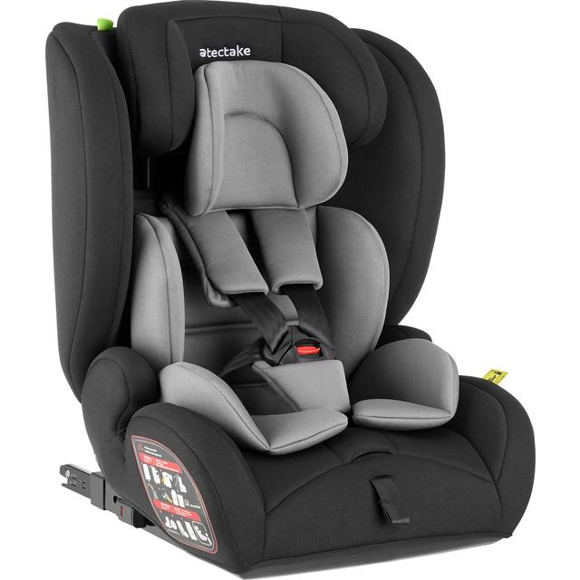 Car Seat Emely - for children, 5-point harness, i-size approval, with ISOFIX - dark grey/black