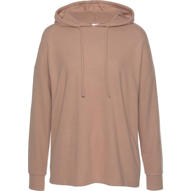 LASCANA Drawstring Hoodie - Taupe