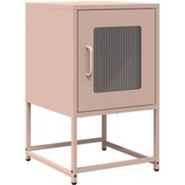 vidaXL Bedside Cabinet Pink 36x39x60.5 cm Cold-rolled Steel