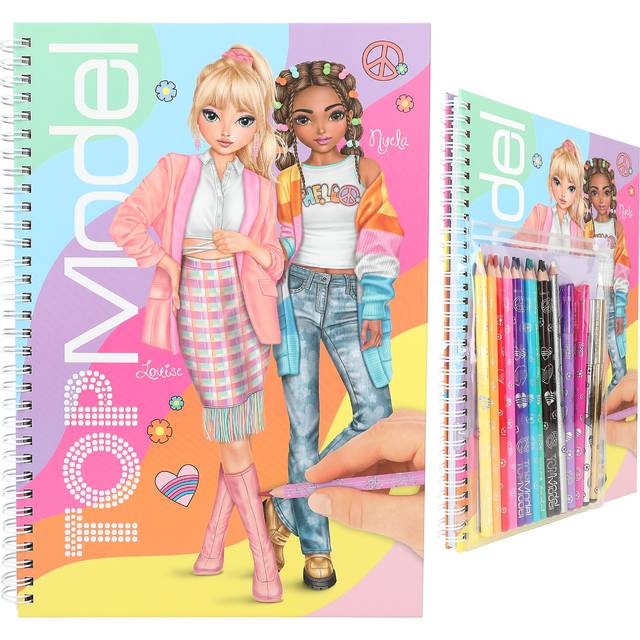 TOPModel Designbok med färgpennor