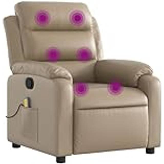 Massagefåtölj cappuccino konstläder