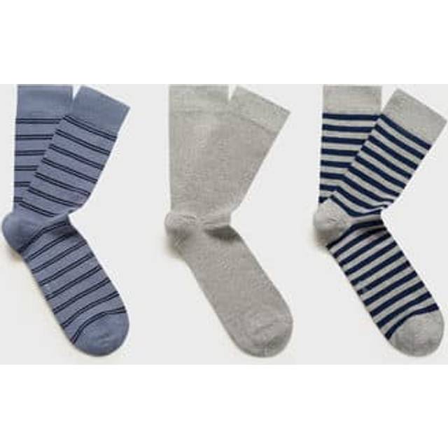 Mango Stripe Crew Socks, Pack of 3, Multi