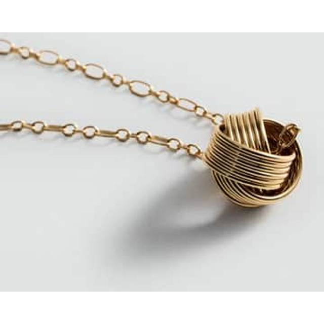 MANGO Interlocking Hoops Pendant Chain ne Dam Halsband Med Hänge Stl. U - Från Magasin - Gold (U)