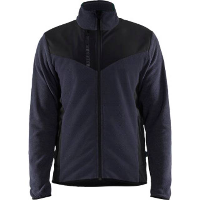 Blåkläder Stickad Jacka med Softshell - Mörk marinblå/Svart / M