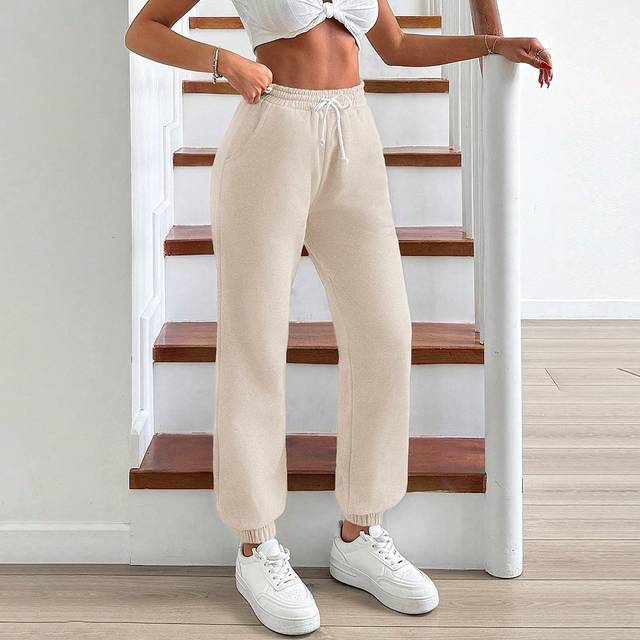 SHEIN Cotton OversizeÂDrawstring Waist Jogger Sweatpants