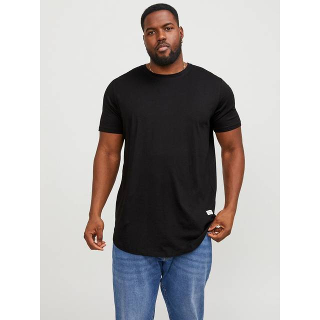 T-shirt large size Jack & Jones Jjenoa Tee Crew Neck Ps - Noir - 6XL